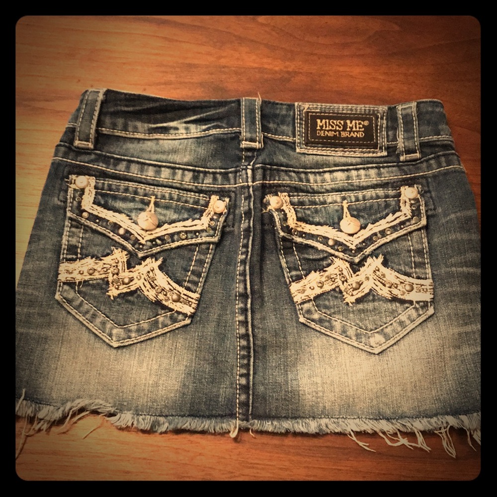 Miss Me frayed denim mini skirt JE105313